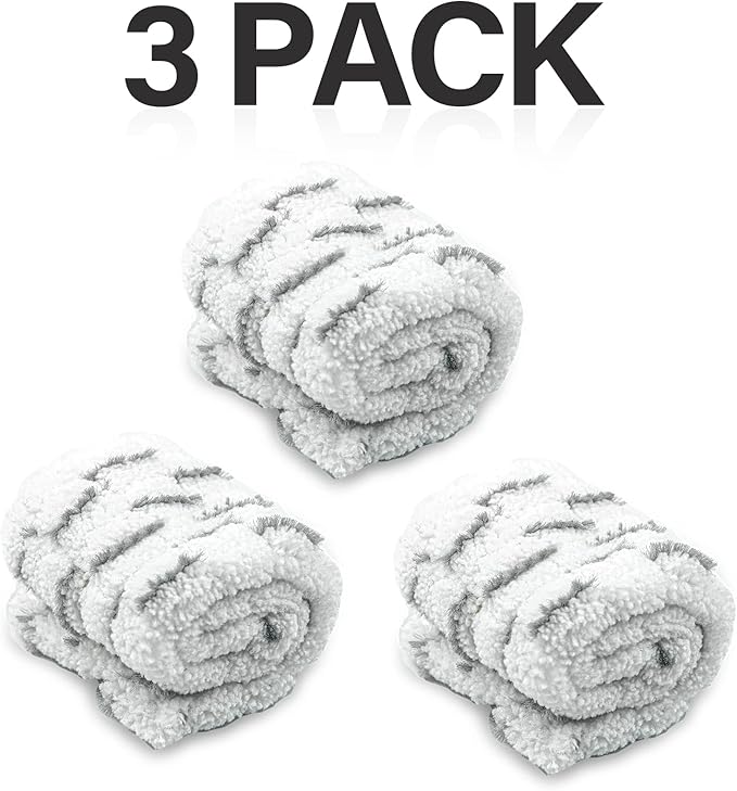 ITTAHO 3 Pack Microfiber Pads Replacements for Window Squeegee Set, Window Cleaner Kit, Professional Scrubber Refill Sleeve - 11 Inch