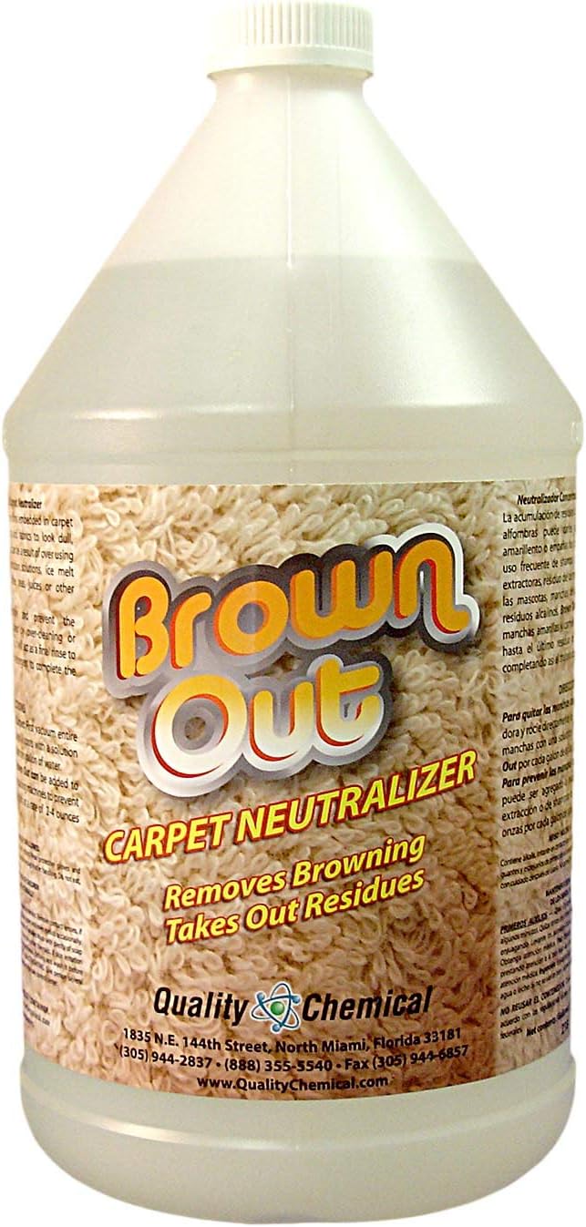 Quality Chemical Brown Out Carpet Stain Remover/Carpet Cleaner Solution for Machine/Carpet Cleaning Solution/Rug Shampoo Cleaner/Rug Shampoo - 128 oz (Pack of 1)