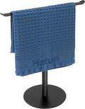 Haturi Hand Towel Holder for Bathroom, Freestanding T-Shaped Hand Towel Stand, Black Metal Countertop Towel Rack for Bathroom, Kitchen & Vanity