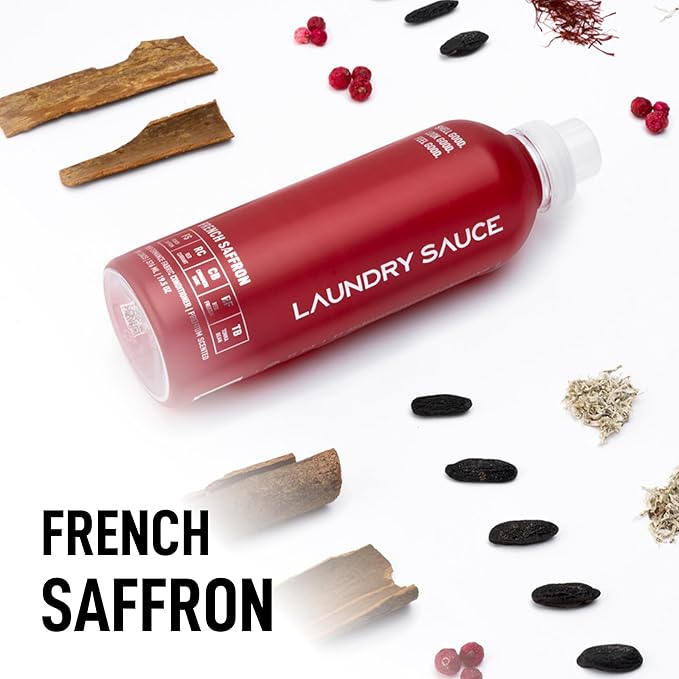 Laundry Sauce - 02 Sets of Luxury Scented Laundry Fabric Softener Bundle (Australian Sandalwood and French Saffron), Premium Laundry Fabric Softener with High-End, Sophisticated Fragrances