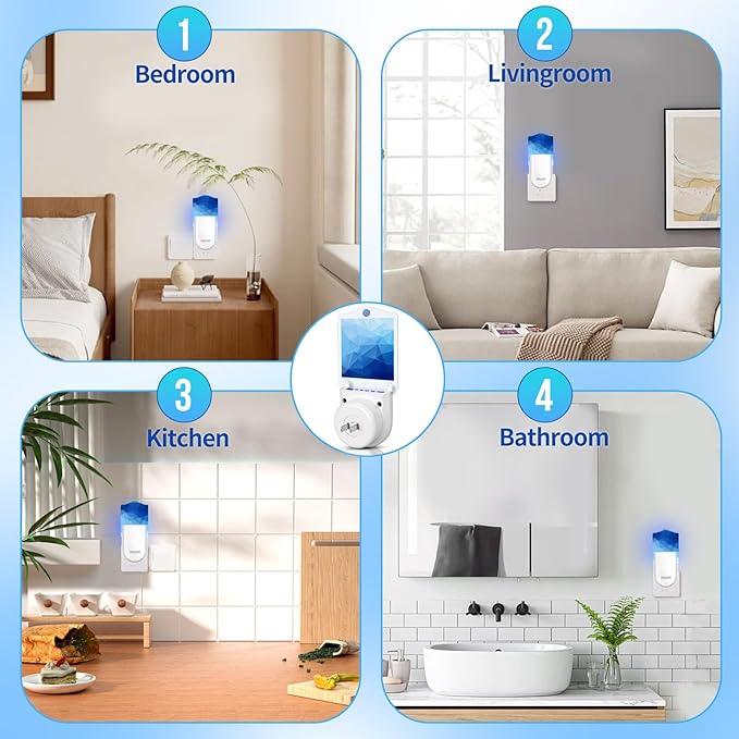 Flying Insect Trap Indoor, Effective Fruit Fly Traps, Plug-in Fly Trap Indoor, Gnat Traps for House, Moth Traps 400 Sq Ft Protection (2 Devices + 12 Refills)