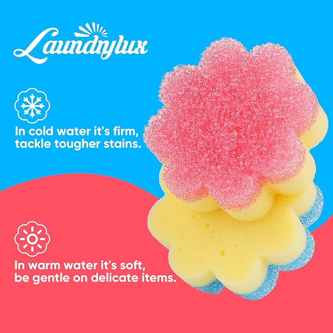 Scrub Sponge, Dual-Sided Temperature-Responsive Scrubber - Non-Scratch - Multipurpose Dish Sponges for Kitchens, Bathrooms, and Outdoor Use - 3 Pack