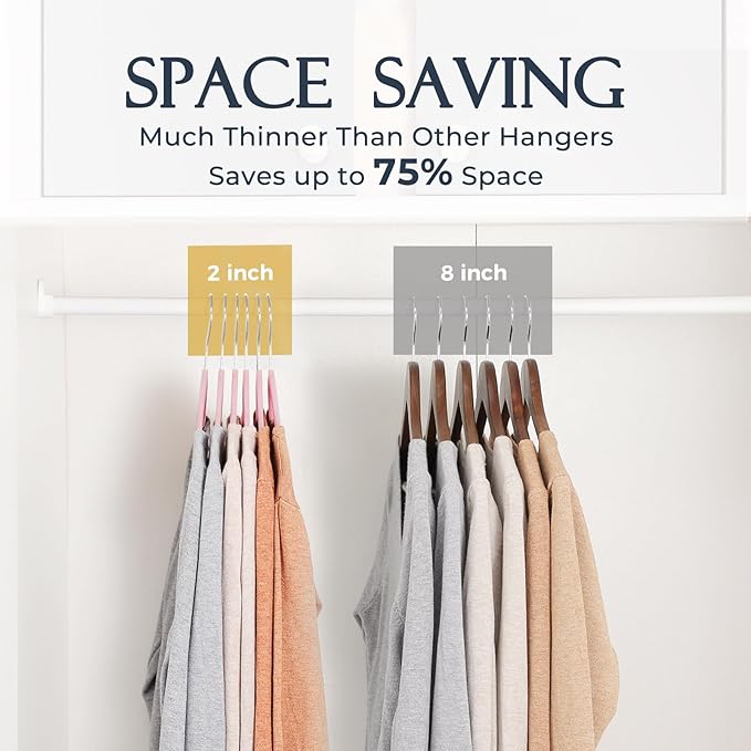 HOUSE DAY Lt Pink Velvet Hangers 20 Pack, Non Slip Clothes Felt Hanger Heavy Duty for Coat, Premium Slim Space Saving Suit Hangers for Closet Organizer, 360° Rotating Silver Hook