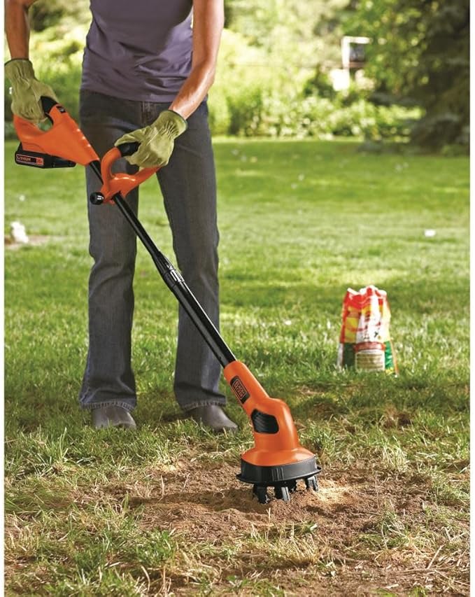 BLACK+DECKER 20V MAX* POWERCONNECT Cordless Garden Tiller Kit, Tool Only (LGC120B)