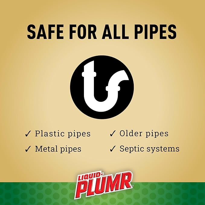 Liquid-Plumr Pro-Strength Hair Eliminator Gel Clog Remover, Hair Clog Remover and Drain Opener, Safe for All Septic Systems and Pipes, 16 fl. oz. Bottle (Pack of 2)
