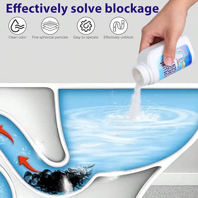 Pipeline Dredging Agent, 350ml Drain Cleaner,Drain Clog Remover Agent,Powerful Pipe Dredging Agent,Powerful Sink and Drain Cleaner Powder for Kitchen Toilet Quick Cleaning Tool