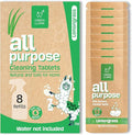 Green Llama Eco-Friendly and Sustainable All-Purpose Refill Tablets | 8-Pack | Lemon Grass Scent | Natural Cleaning Solution for Home with Certified Compostable Packaging