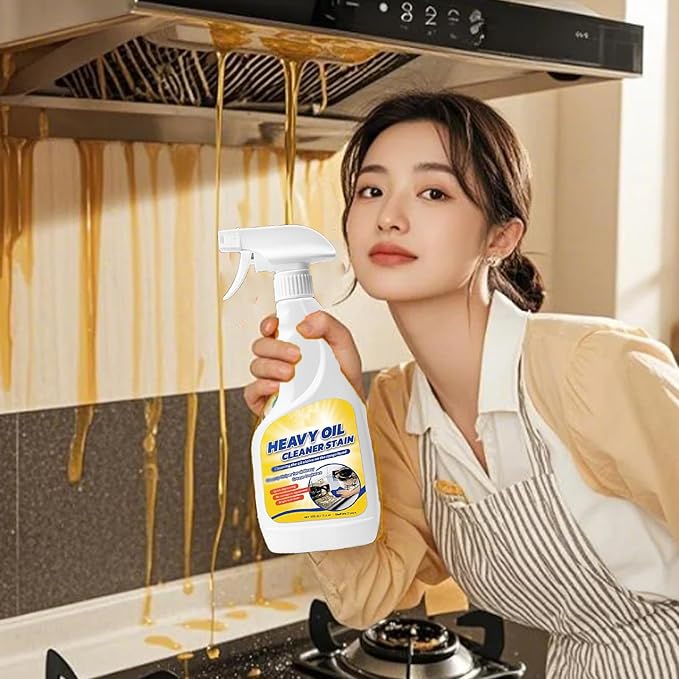 Heavy Oil Cleaner Stain, 500ml Clean Kitchens Up Kitchen Oil Stains, Degreaser Cleaner Heavy Duty, All Purpose Grease Cleaning For Household, Oven, Stove, Cookware, Range Hood, Cabinets (1pcs)