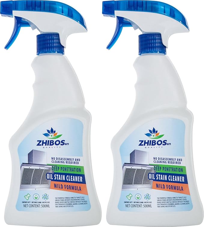 All Purpose Cleaner, Remove Stains Cleaning Spray, Kitchen Cleaner Spray, Multi Purpose Cleaner Spray Removes Grease, Grime, And Stains On Bathrooms, Floors, and More(2pcs)