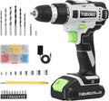 21V Cordless Drill Set, Power Drills Kit with 2.0Ah Battery and Charger, Electric Driver/Drill Bits, Max Torque 40Nm, 3/8-Inch Keyless Chuck, Variable Speed, LED Light, for DIY Home Repair