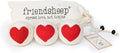 Friendsheep Wool Dryer Balls, Organic Reusable Fabric Softener Alternative for Laundry, Handmade, Fair Trade, Hypoallergenic, Eco-Friendly, Plastic-Free (3 Pack XL – Red Heart )