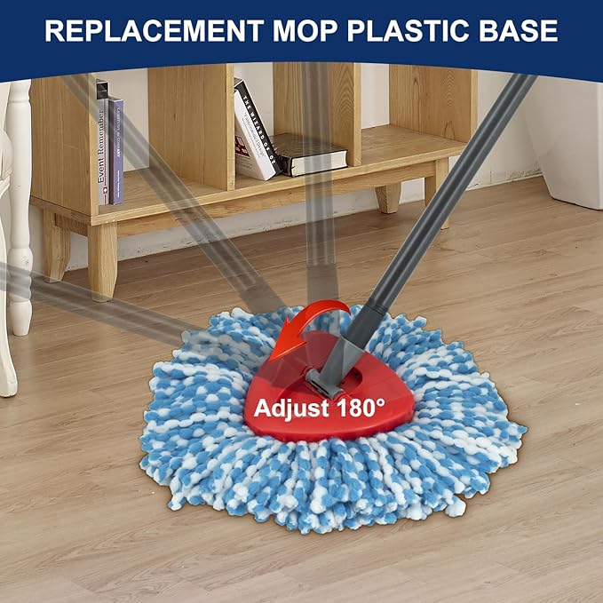 Spin Mop Replacement Head Base Compatible with Oceda EasyWring 1-Tank System Mop Rotating Triangle Mop Head Cover Replacement Rotating Mop Base Plastic Base for Spin Mop Accessories