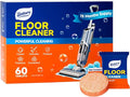 Floor Cleaner Tablet, Compatible with Wet Dry Vacuum and All Robot Mop Floor Washer, Solution for Wood,Tile Laminate Multiple Hard Floors, 60 Pack, Lemon Secent