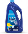 Finish Gel Liquid Dishwasher Detergent, Advanced Deep Cleaning Power Dish Soap, Fights Tough Stains, Dishwasher Soap, Plastic-Free & Septic Safe Dish Detergent, Lemon Scent, 75oz