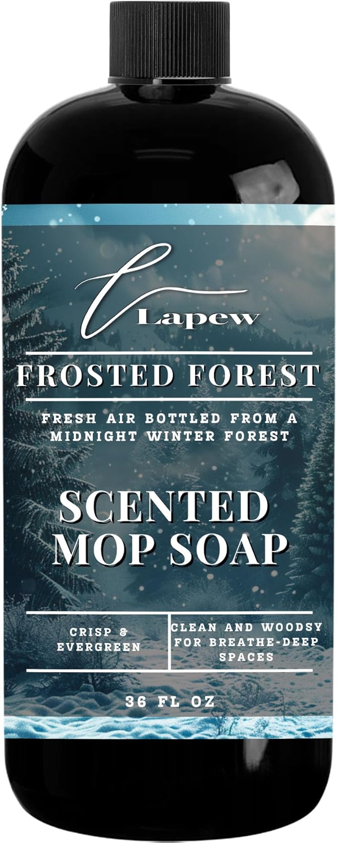 Lapew Frosted Forest Scented Mop Soap - Luxury Floor Cleaner Concentrate for Mopping Tile, Laminate, Vinyl & Hardwood | Streak-Free, Low-Foam | 36 oz