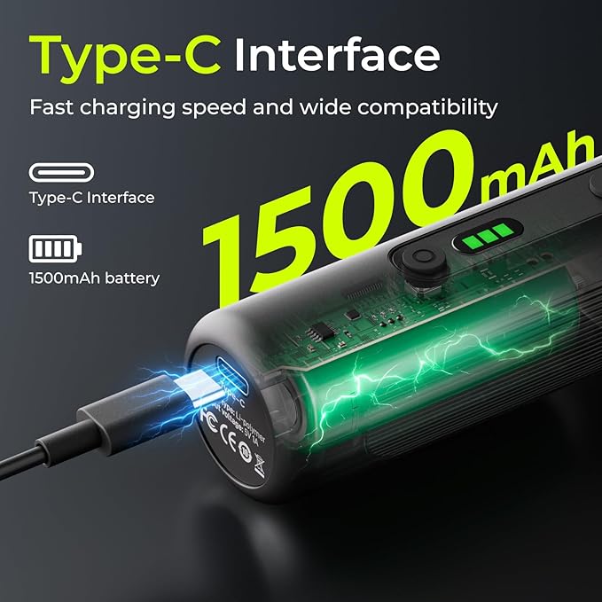ELEGOO 33-in-1 Electric Screwdriver Set with LED and 33 Magnetic Bits, Type-C Rechargeable 1500mAh Battery, Precision Power Tool Kit for 3D Printer Maintenance, Small Electronics Repairs, Engineers