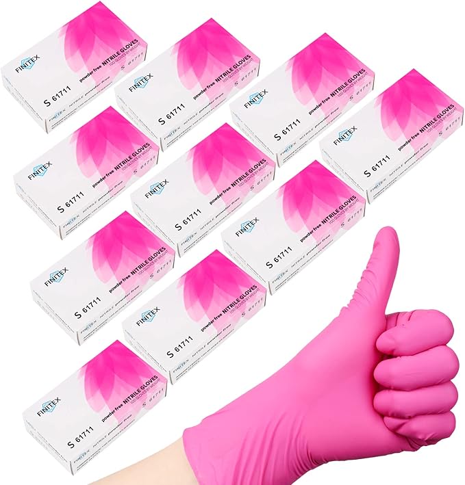 FINITEX Nitrile Disposable Latex-Free Gloves - 3.5mil 100/1000PCS Powder-Free Latex Free Cleaning Medical Exam Food Gloves