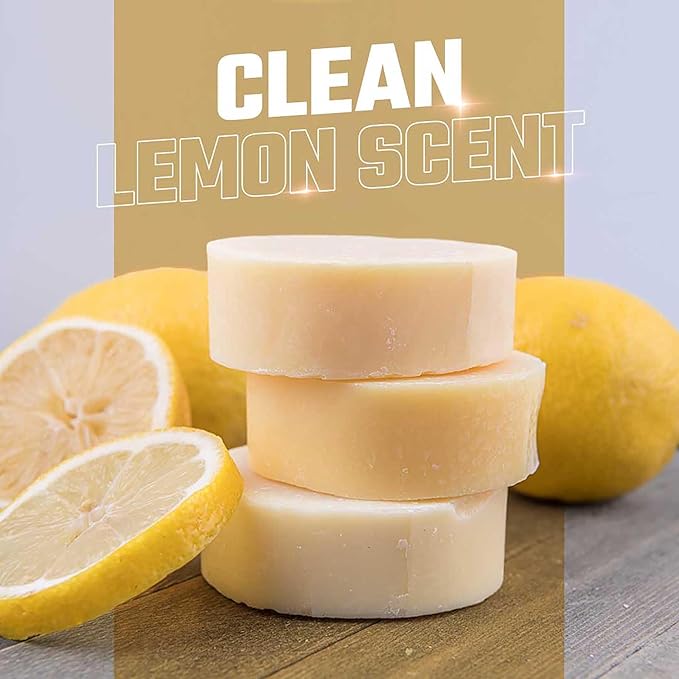 Old Town Soap Co. Lemon Dish Block Soap Bar - 3 Pack Natural Dish Soap Bar 4oz for Eco-Friendly Cleaning - Premium Dish Soap Block Alternative for Sustainable Kitchen | Made in USA
