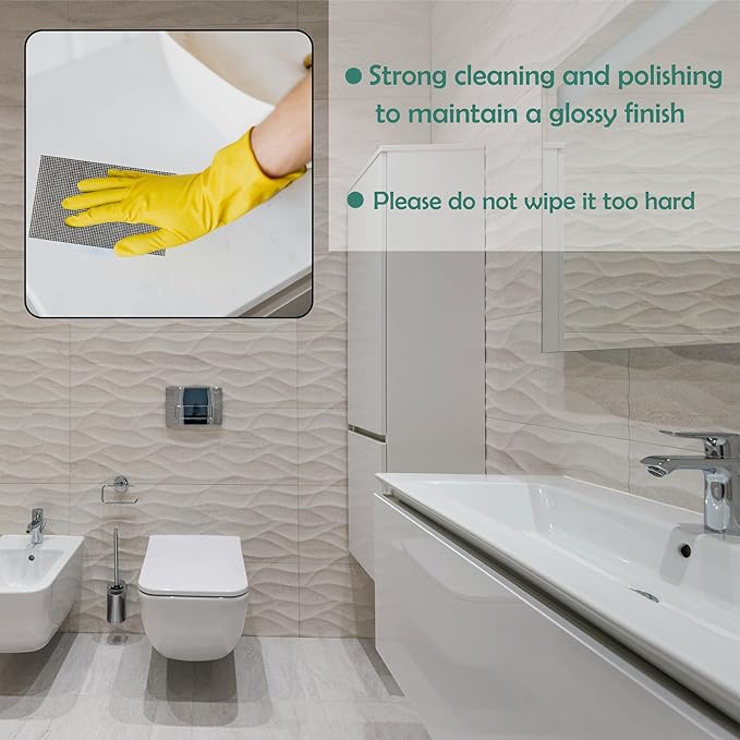 30Pcs Cleaning Screens for Toilets Cleaner Hard Water 5.5 x 4 Inch Flexible Scrubbing Pads for Household Cleaning Scouring Mesh Pad for Remove Grills Carbon Rust Scale(30)