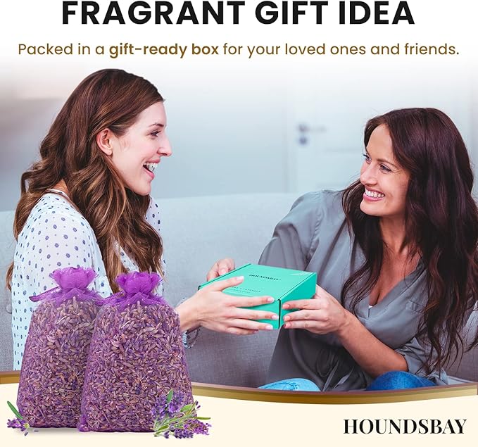 10 Lavender Sachet Bags, Fully Stuffed Scented Sachets with Hanger Hooks, Perfect for Closets, Drawers, Cars, Gym Bags, or Anyplace that Needs to Smell Better