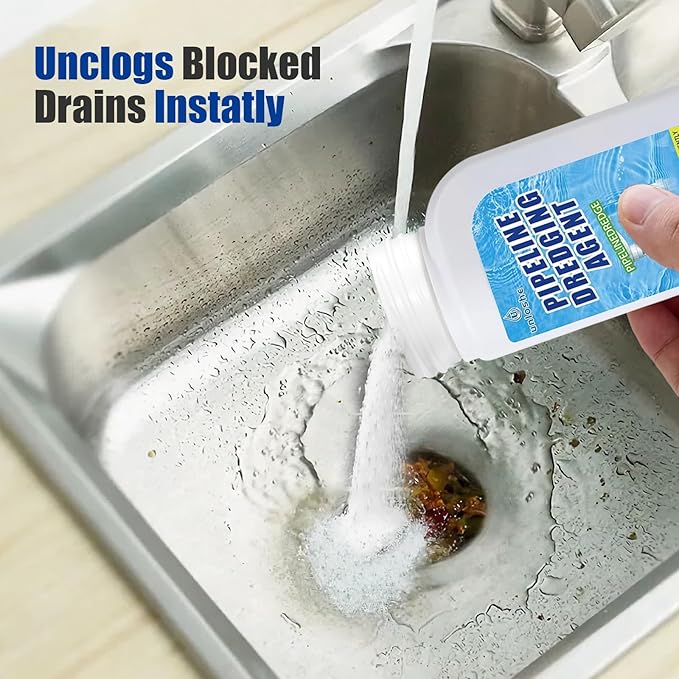 Pipeline Dredging Agent, Drain Clog Remover, Powerful Unclog Sink Drain Cleaner, for Kitchen Bathroom Sinks, Tubs Pipe Cleaning Tool (2PCS)