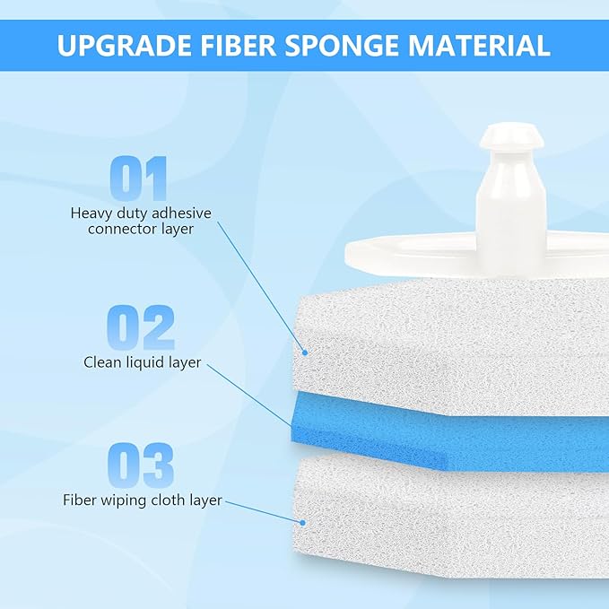 Disposable Toilet Bowl Wand Refills for Clorox, 50 Pcs - Compatible with Clorox Toilet Wand Refills, Hygienic Scrubber Heads for Bathroom Cleaning