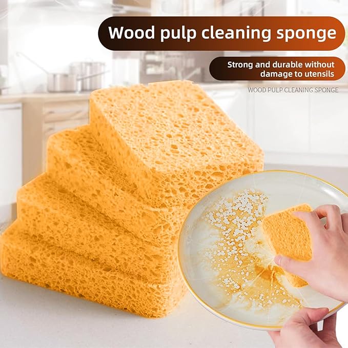 36 - Pack Non-Scratch Scrub Sponges - Sponge for Dishes and Washing Dishes, Cleaning Tools for Kitchen Home and More（Yellow）