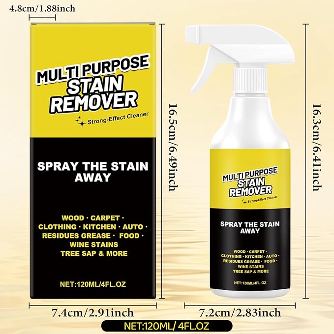 Power Spray，Multi-Purpose Stain Remover, A Powerful Cleaner，Quick Cleaning for Kitchens, Floors, Toilets, and Cars (120ml)