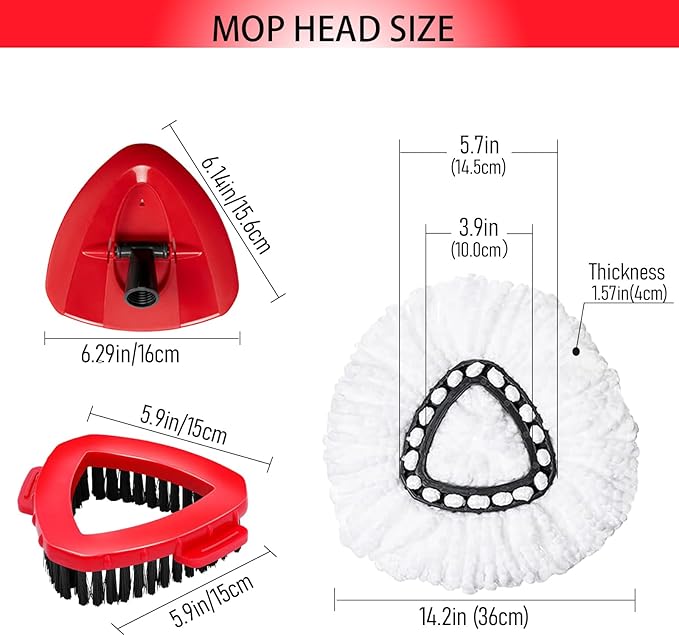7-Pack Mop Heads Replacements for Ocedar EasyWring 1 Tank,Microfiber Spin Mop Refills, Deep Cleaning, Easy to Replace, Machine Washable