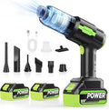 Cordless Car Vacuum Portable -Handheld Vacuum Cleaner 50000PA-High Power Suction & Blower for Car, Home, Office, Desktop, Keyboard,Pet Hair-2-in-1 Vacuum - with 2×4.0Ah Batteries