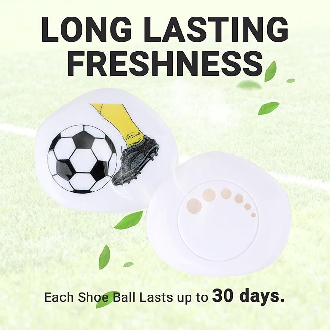 Knixmax Versatile Deodorizer Balls for Shoes Gym Bags Home Freshener for Closets Lockers Odor Eater Eliminate Unpleasant Scent Fresh Linen Soccer