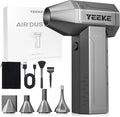 Compressed Air Duster, 300000 RPM & 400 G Wind Pressure, 10000 mAh Battery with Fast Charging, 4-Gear Electric Air Duster Rechargeable, Electric Duster Mini Blower with LED for Office Cleaning