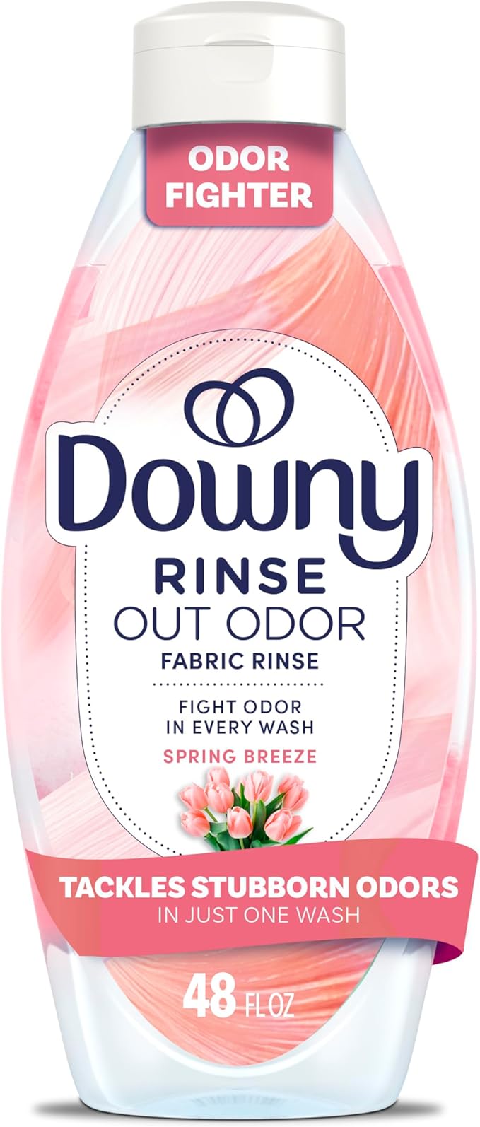 Downy Rinse Laundry Odor Remover, Spring Breeze Scent, 48 FL OZ, Fabric Softener and Laundry Odor Removal Rinse