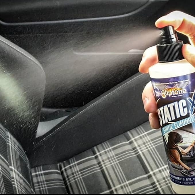 Gliptone Static X Static Eliminator, Removes Dust, Fingerprints, Pet Hair, Lint. Safe for use on Glass, Plastics, Metal and All Types of Fabrics, Computer Monitors, Mobile Devices (8 Fl Oz)