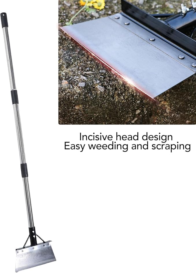 YWBL-WH Gardening Spade, Adjustable Steel Handle with Super Large Surface, Stainless Steel and Manganese Construction, Suitable for Weeding