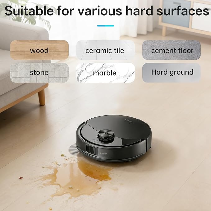 Floor Cleaning Solution Compatible with Roborock Cleaning Solution, Residue & Streak Free, Suitable for All Robot Vacuum Cleaners and Wireless Wet Dry Dual-Use Vacuum Cleaners