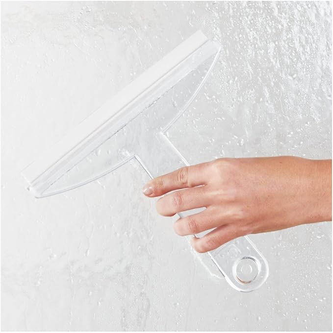 8" Clear Plastic Suction Squeegee Shower Window Cleaner