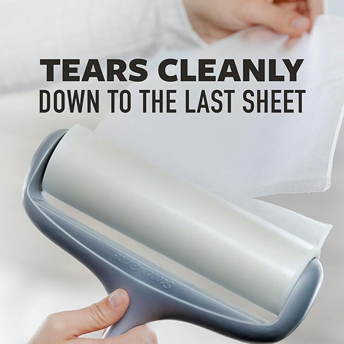 Scotch-Brite Extreme Clean Large Surface Lint Roller Refills, 8 in x 29.8 ft, 50% Stickier, 60 Easy Tear Sheets Each, 2 Pack (120 Sheets Total)