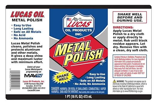 Lucas Oil 10155 Metal Polish - 16 oz.