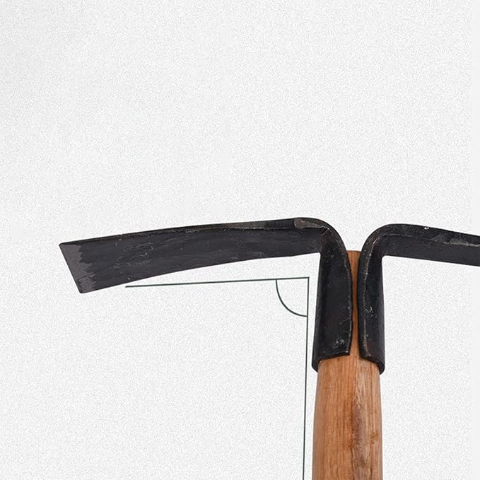 Pick Axes for Digging, High Carbon Steel Double Sided Design Garden Pick Axe Pick Axes with Wood Handle for Flower Beds, Weeding, Gardening Loosening Soil, Digging, Camping