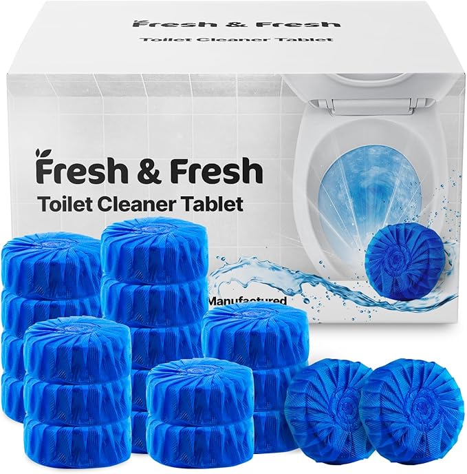 Disposable Toilet Bowl Cleaners(60 Tablets) Odor Eliminator, Fresh Scent, Multipurpose Residential and commercial Toilet Cleaners 2-3 week Lasting Toilet Bowl Cleaner