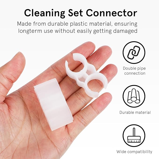 Beaupretty 2pcs Broom and Dustpan Handle Clip Tool Connection Kit Cleaning Tool Linking Clamp Accessory for Household Sweeping and Dustpan Holder