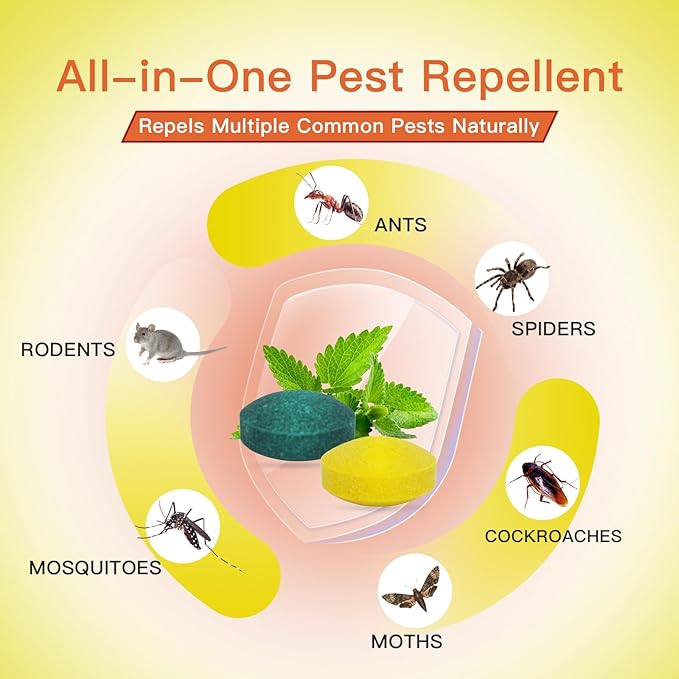 Rodent Repellent with Natural Essential Oils – 24 Pack Mouse, Rat & Pest Deterrent Balls, Safe for Family & Pets, Long-Lasting Indoor & Outdoor Protection