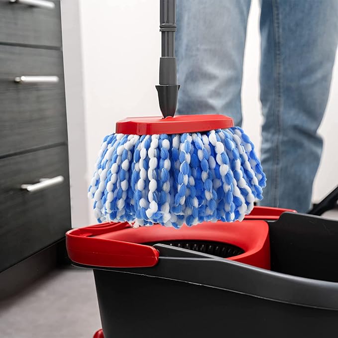 4 Pack Spin Mop Replacement Heads Compatible with O Cedar EasyWring Spin Mop,Microfiber Spin Mop Refills, Easy Cleaning Floor Mop Head Replacement