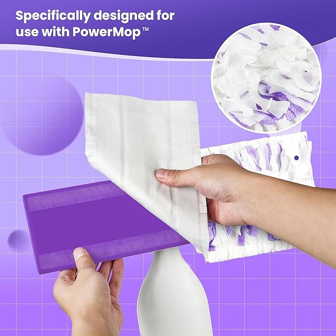 25 Pack Power Mop™ Pad Refills for Swiffer® PowerMop™ Multi-Surface Mop, Powermop™ Multi-Surface Mop Pad Replacement Kit