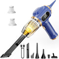 Car Vacuum Portable Cordless 17000Pa Cordless Mini Handheld Vacuums with LCD Display and Multi-Nozzles, High Power Wet and Dry for Car, Home, Office, Pet, Compact and Portable Design