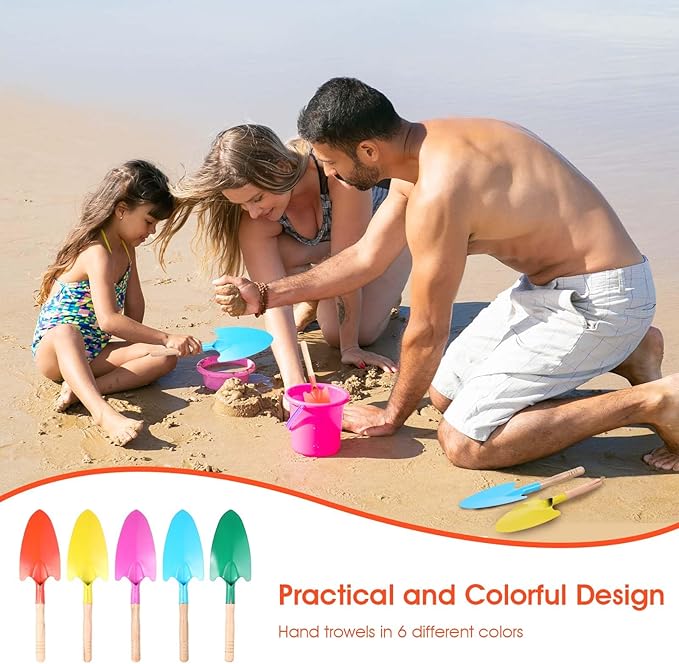 20 Pcs Colorful Metal Hand Shovel Digging Trowel Set Transplanting Garden Shovel for Flower Soil Planting Women Men Gift Indoor Outdoor, 5 Colors