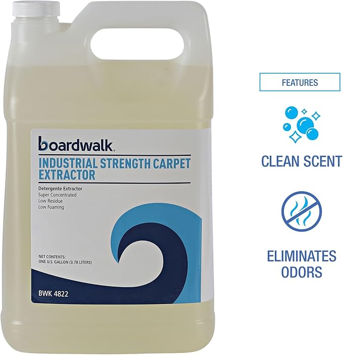 Boardwalk Industrial Strength Carpet Extractor, Clean Scent, 1 Gal Bottle, 4/carton
