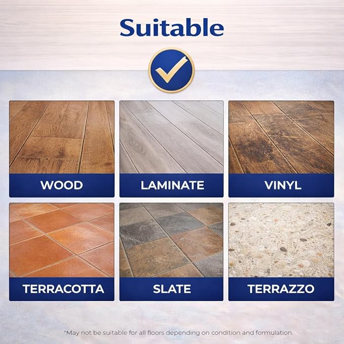 Floor Restore – High Solid Floor Restorer for Wood & Hard Floors, Concentrated Coating to Restore Shine & Cover Fine Scratches, Easy Mop-On Application