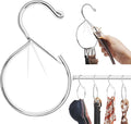 Supforce 4 Pack Belt Hanger, Tie Hanger & Belt Organizer, Rust-Proof Belt Hanger for Closet, Ties, Scarves, Bags & Accessories, Keeps Closet Neat & Organized, Silver